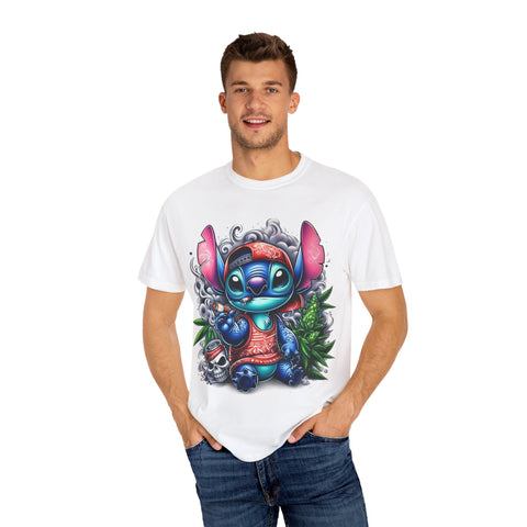 Colorful Stitch Graphic T-Shirt - Unisex Tie-Dye Style for Relaxed Vibes