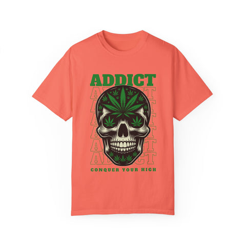 Addict Skull Graphic T-Shirt - Conquer Your High