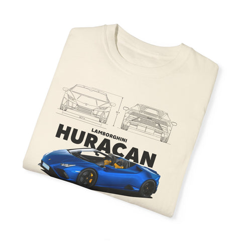 Lamborghini Huracan Unisex Garment-Dyed T-Shirt - Car Enthusiast Tee
