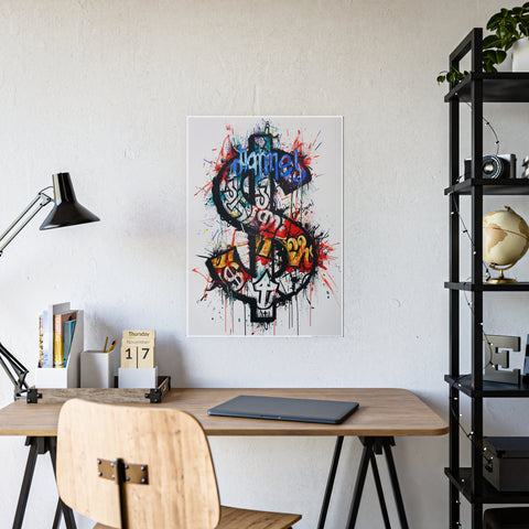 Urban Art Gloss Posters - Bold Graffiti Style Decor for Modern Spaces