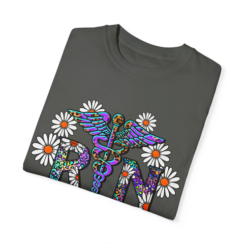 Boho Floral Graphic T-Shirt for Hippie Vibes – Rainbow RN Design