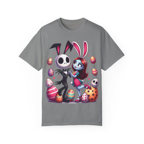 Easter-Themed Unisex T-Shirt with Bunny & Skeleton Print