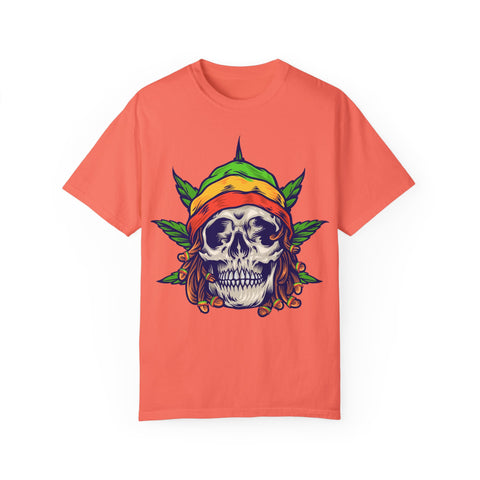 Skull & Leaf Graphic Unisex T-Shirt - Perfect for Festivals & Casual Wear