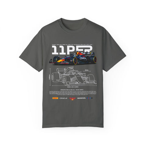 Racing-Inspired Unisex Garment-Dyed T-Shirt - 11P23 Design