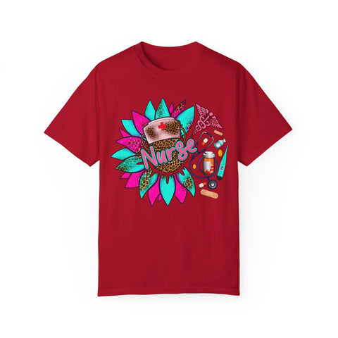 Colorful Nurse Appreciation T-Shirt - Garment-Dyed Unisex Tee