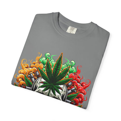Skull & Cannabis Unisex T-Shirt - Bold Graphic Tee for Cannabis Enthusiasts