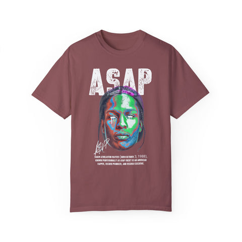Unisex Garment-Dyed T-Shirt - Vibrant ASAP Graphic Tee