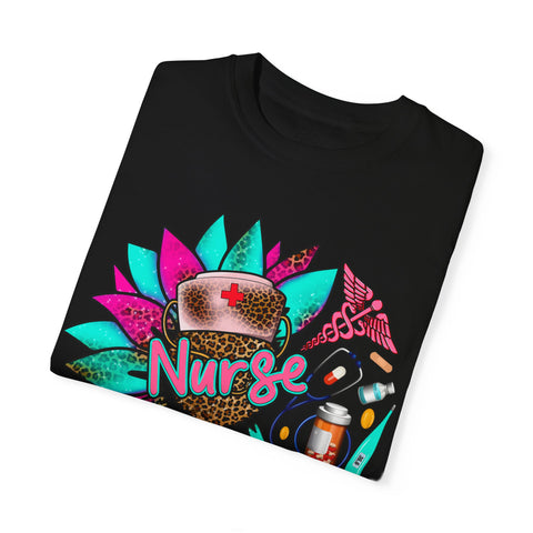 Colorful Nurse Appreciation T-Shirt - Garment-Dyed Unisex Tee