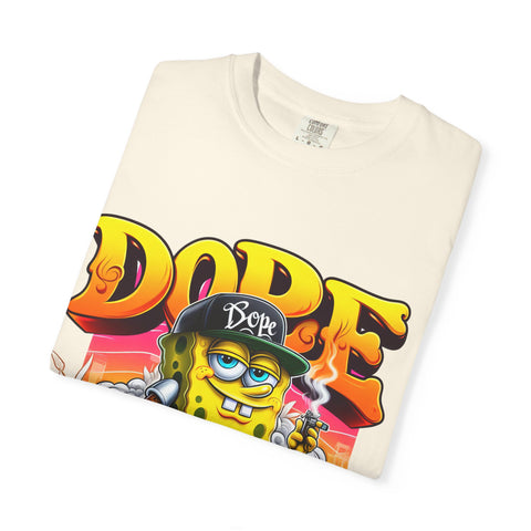 Dope SpongeBob Unisex Garment-Dyed T-Shirt - Fun Streetwear for Casual Vibes