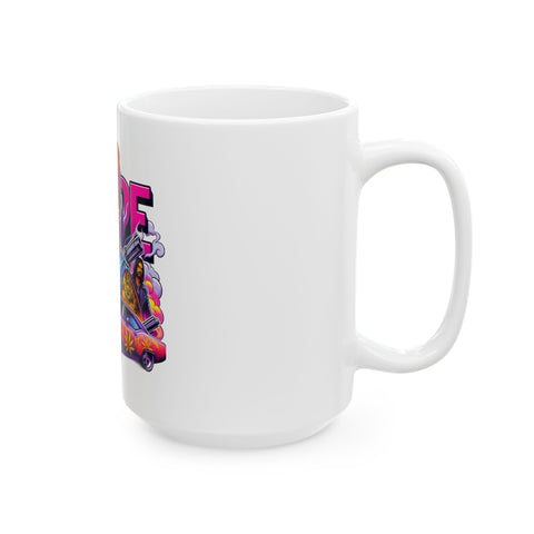Dope Cartoon Mug - 11oz & 15oz Retro Vibe Coffee Cup for Unique Drinkware Lovers
