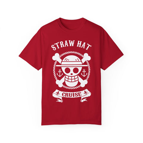 Straw Hat Cruise Graphic T-Shirt - Unisex Garment-Dyed Tee for Fans