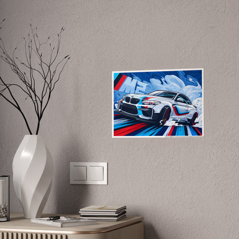 BMW M2 Glossy Poster - Vibrant Car Art for Auto Enthusiasts
