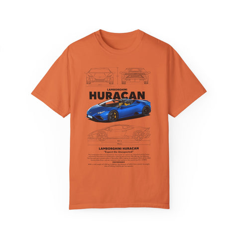 Lamborghini Huracan Unisex Garment-Dyed T-Shirt - Car Enthusiast Tee