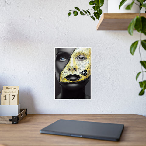 Artistic Gloss Poster - Contemporary Face Design for Home Decor