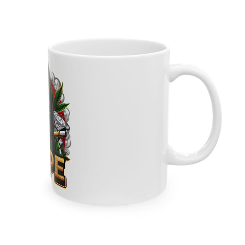 Dope Vibes Ceramic Mug - Stylish 11oz & 15oz Coffee Cup for Trendy Sippers