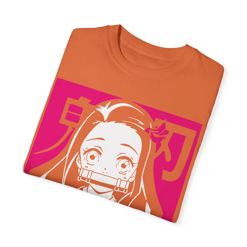 Nezuko Anime T-Shirt - Unisex Garment-Dyed Tee for Fans