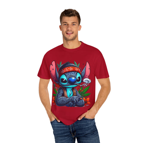 Vibrant Cartoon T-Shirt with Chill Vibe - Unisex Garment-Dyed Tee