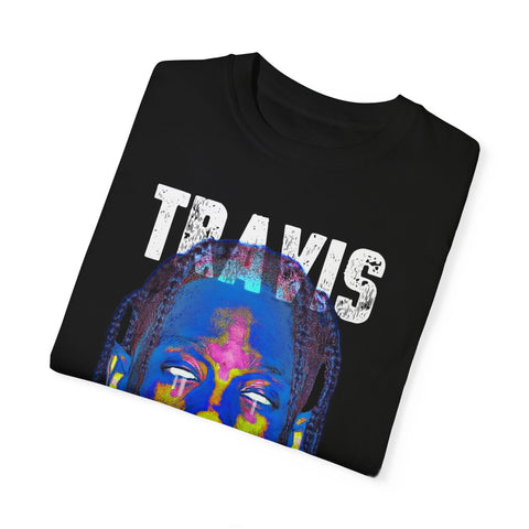 Travis Inspired Unisex Garment-Dyed T-Shirt - Retro Graphic Tee