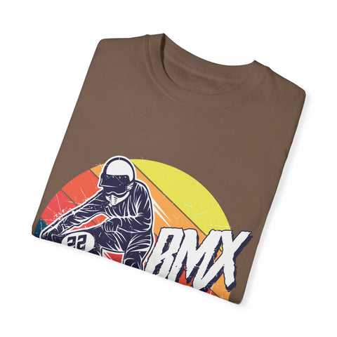 BMX Rider Graphic T-Shirt - Unisex Garment-Dyed Tee for Cycling Enthusiasts