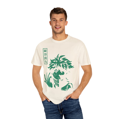 Anime-Inspired Unisex T-Shirt - Hand-Drawn Green Character Design