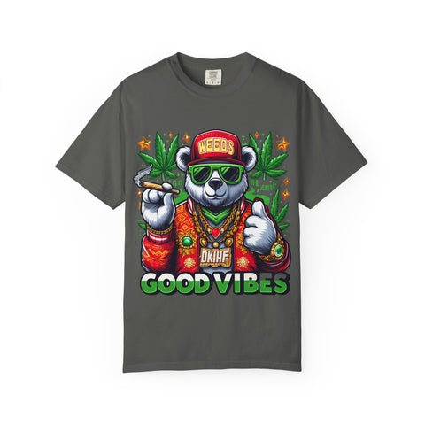 Good Vibes Panda T-Shirt - Unisex Garment-Dyed Tee for Chill Days