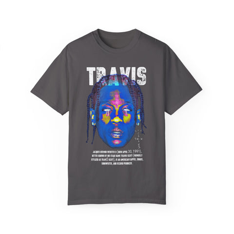 Travis Inspired Unisex Garment-Dyed T-Shirt - Retro Graphic Tee