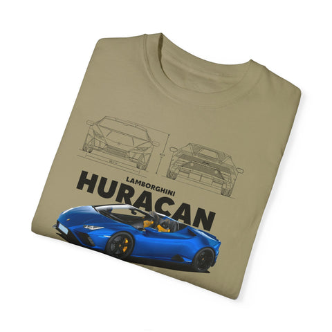 Lamborghini Huracan Unisex Garment-Dyed T-Shirt - Car Enthusiast Tee