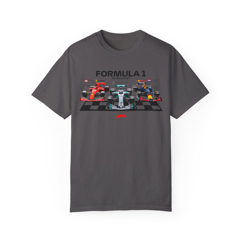 Formula 1 Racing Unisex Garment-Dyed T-shirt - Perfect for Fans and Race Day