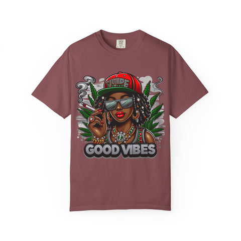 Good Vibes Unisex Garment-Dyed T-Shirt | Trendy Streetwear for Chill Days