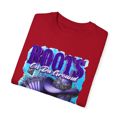 Unisex Garment-Dyed T-Shirt - "Boots On Da Ground" Graphic Tee