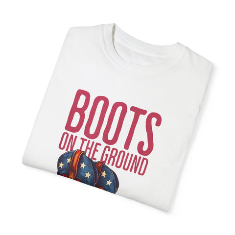 Vintage Western Boots Graphic T-Shirt - "Boots on the Ground"