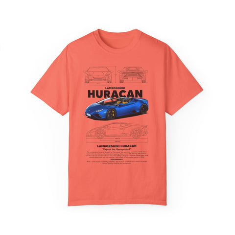 Lamborghini Huracan Unisex Garment-Dyed T-Shirt - Car Enthusiast Tee