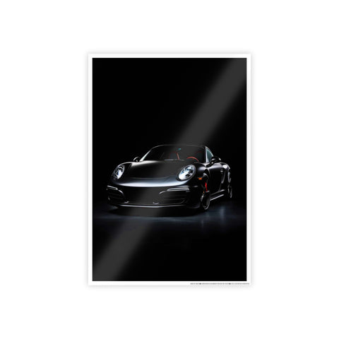 Sleek Sports Car Gloss Poster - Black Design for Automotive Enthusiasts