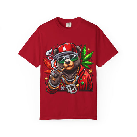 Chill Vibe Bear Unisex T-Shirt - Trendy Streetwear for Cannabis Lovers