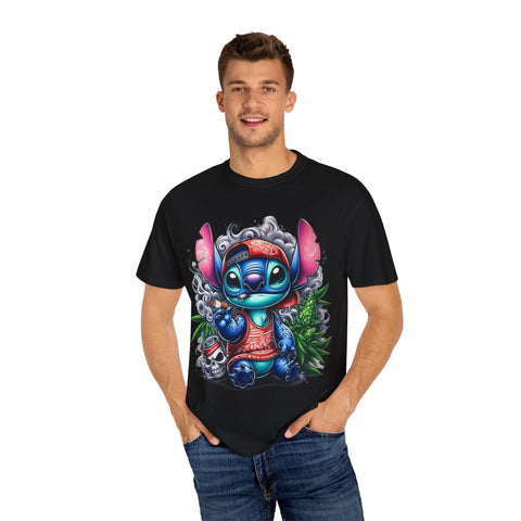 Colorful Stitch Graphic T-Shirt - Unisex Tie-Dye Style for Relaxed Vibes