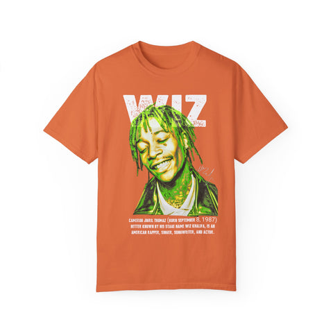 Unisex Garment-Dyed T-Shirt - Celebrate Wiz Khalifa's Legacy - Vibrant Graphic Tee