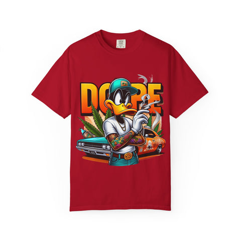 Dope Duck Graphic Unisex T-Shirt – Cool Casual Wear for Car Lovers & Street Style Enthusiasts