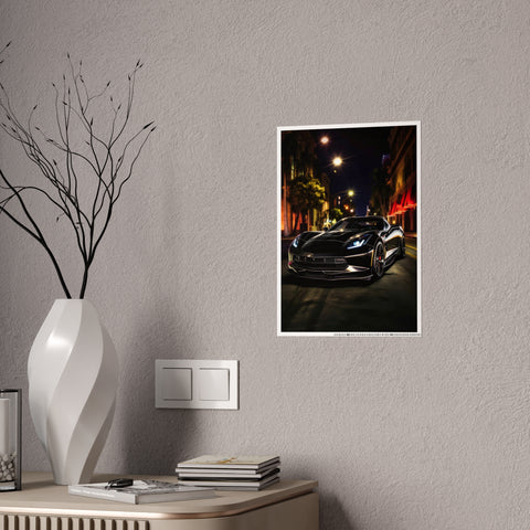Sleek Car Wall Art - Glossy Poster for Auto Enthusiasts