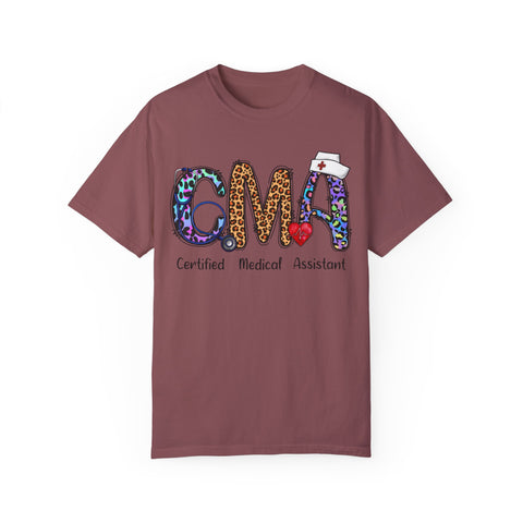 CMA Certified Medical Assistant T-Shirt - Fun Animal Print Unisex Tee