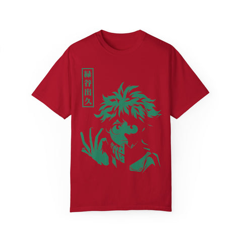 Anime-Inspired Unisex T-Shirt - Hand-Drawn Green Character Design