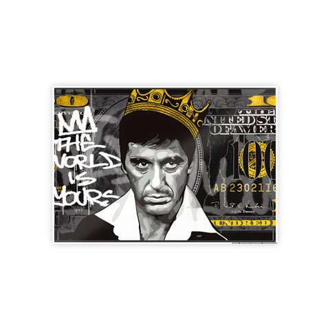 Glossy Wall Art Poster - 'The World is Yours'