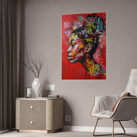 Vibrant Gloss Poster - Urban Art Print with Graffiti Style