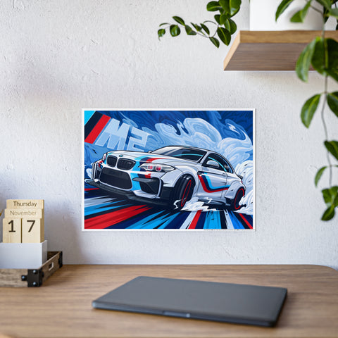 BMW M2 Glossy Poster - Vibrant Car Art for Auto Enthusiasts