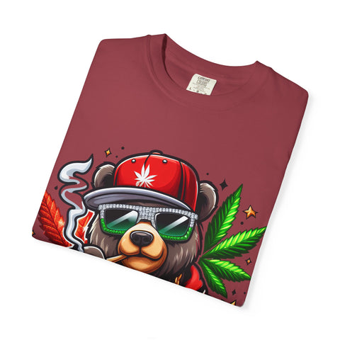 Chill Vibe Bear Unisex T-Shirt - Trendy Streetwear for Cannabis Lovers