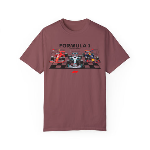 Formula 1 Racing Unisex Garment-Dyed T-shirt - Perfect for Fans and Race Day