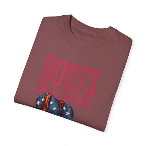 Vintage Western Boots Graphic T-Shirt - "Boots on the Ground"