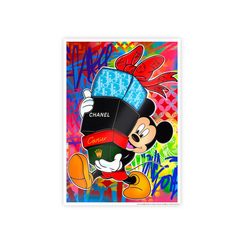 Vibrant Gloss Poster featuring Mickey Mouse with Luxury Brands