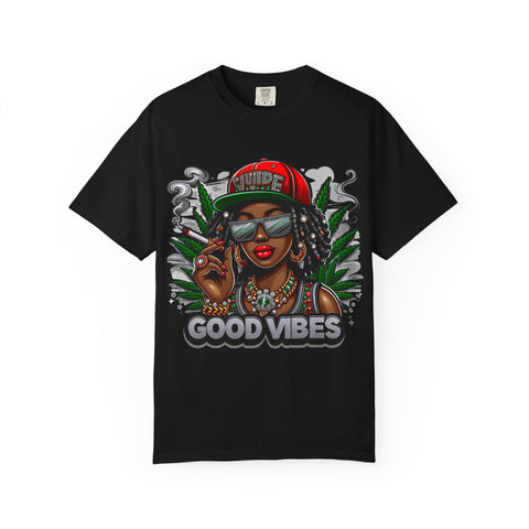 Good Vibes Unisex Garment-Dyed T-Shirt | Trendy Streetwear for Chill Days