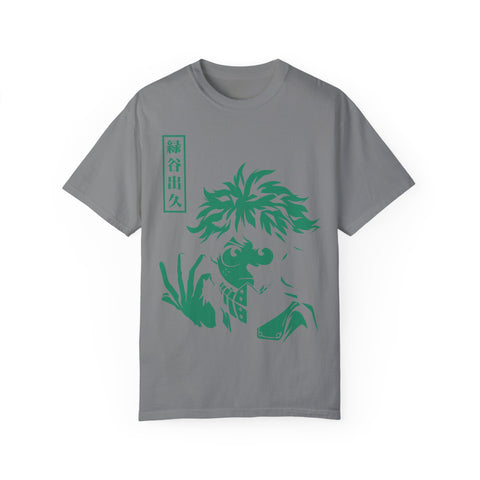 Anime-Inspired Unisex T-Shirt - Hand-Drawn Green Character Design
