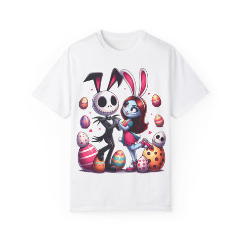 Easter-Themed Unisex T-Shirt with Bunny & Skeleton Print